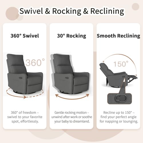 Manual Swivel Rocker Recliner Chair E5797