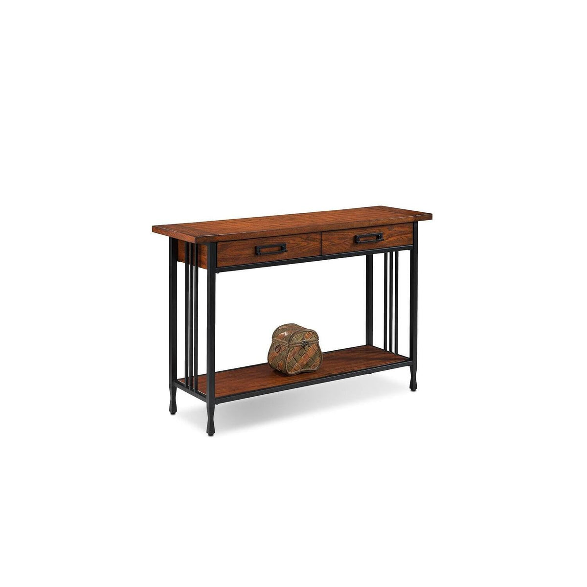 Rustic Two Drawer Sofa Table with Shelf T79302