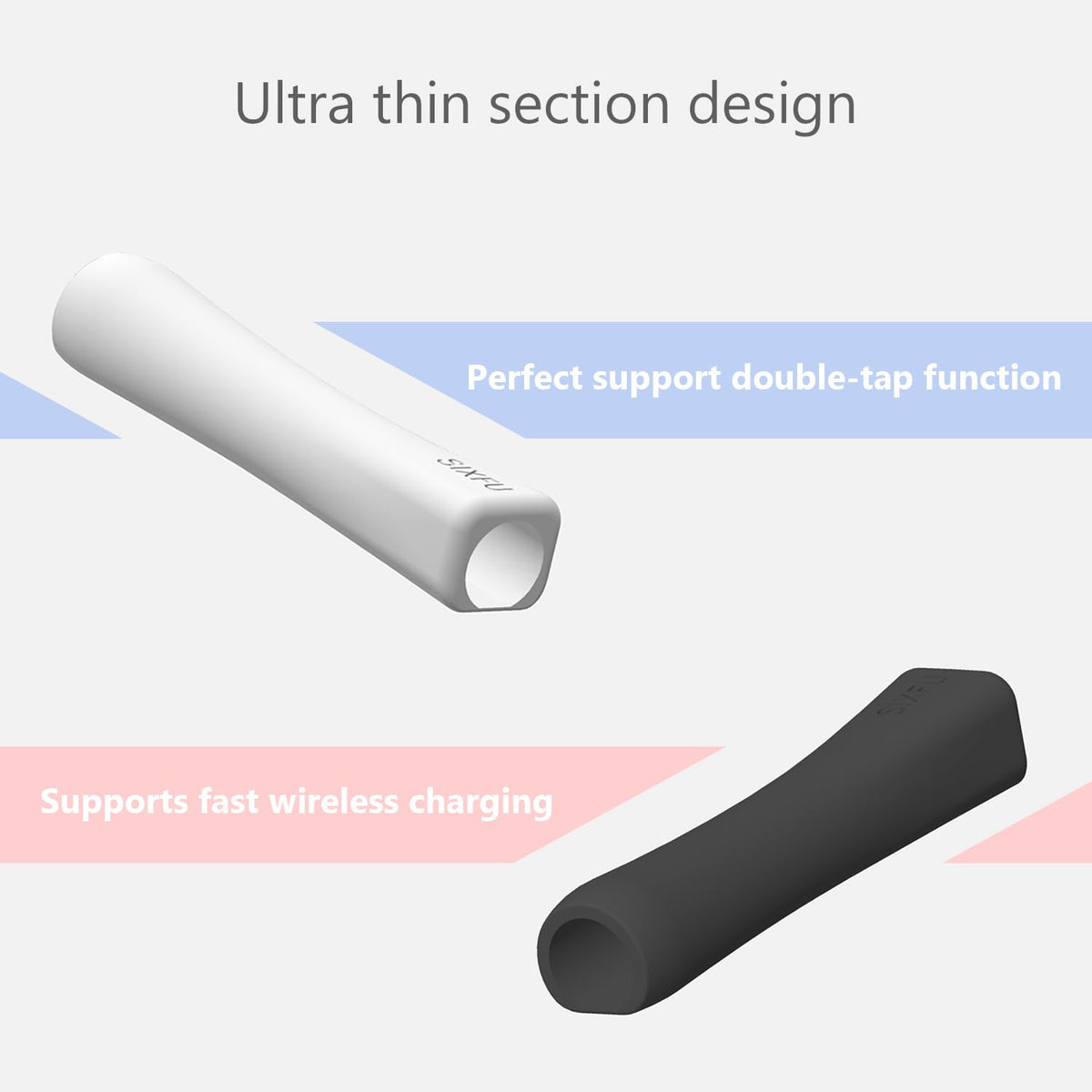 Black White 2 PCS Stylus Pen Grip M379