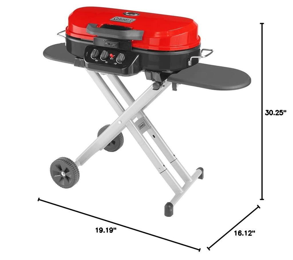 Portable Propane Grill, 3 Burners, Red S350885