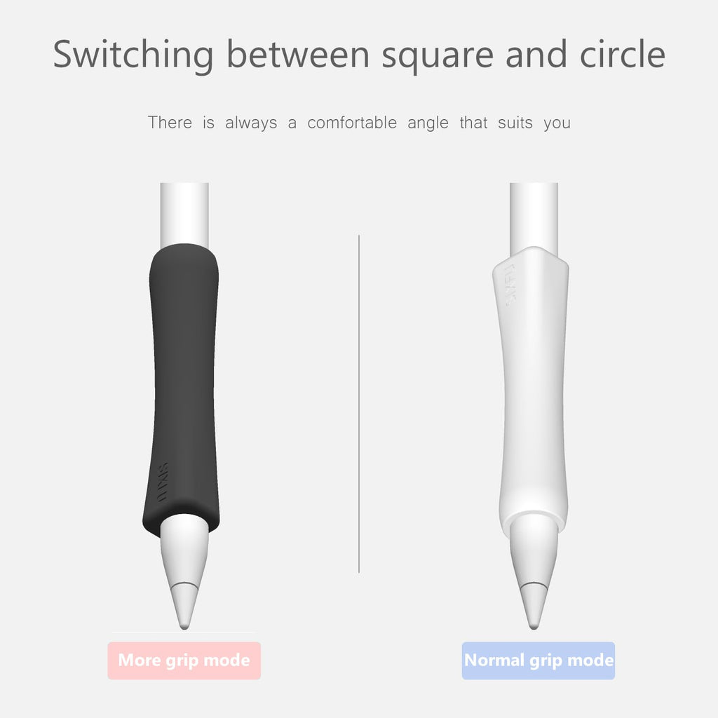 Black White 2 PCS Stylus Pen Grip M379