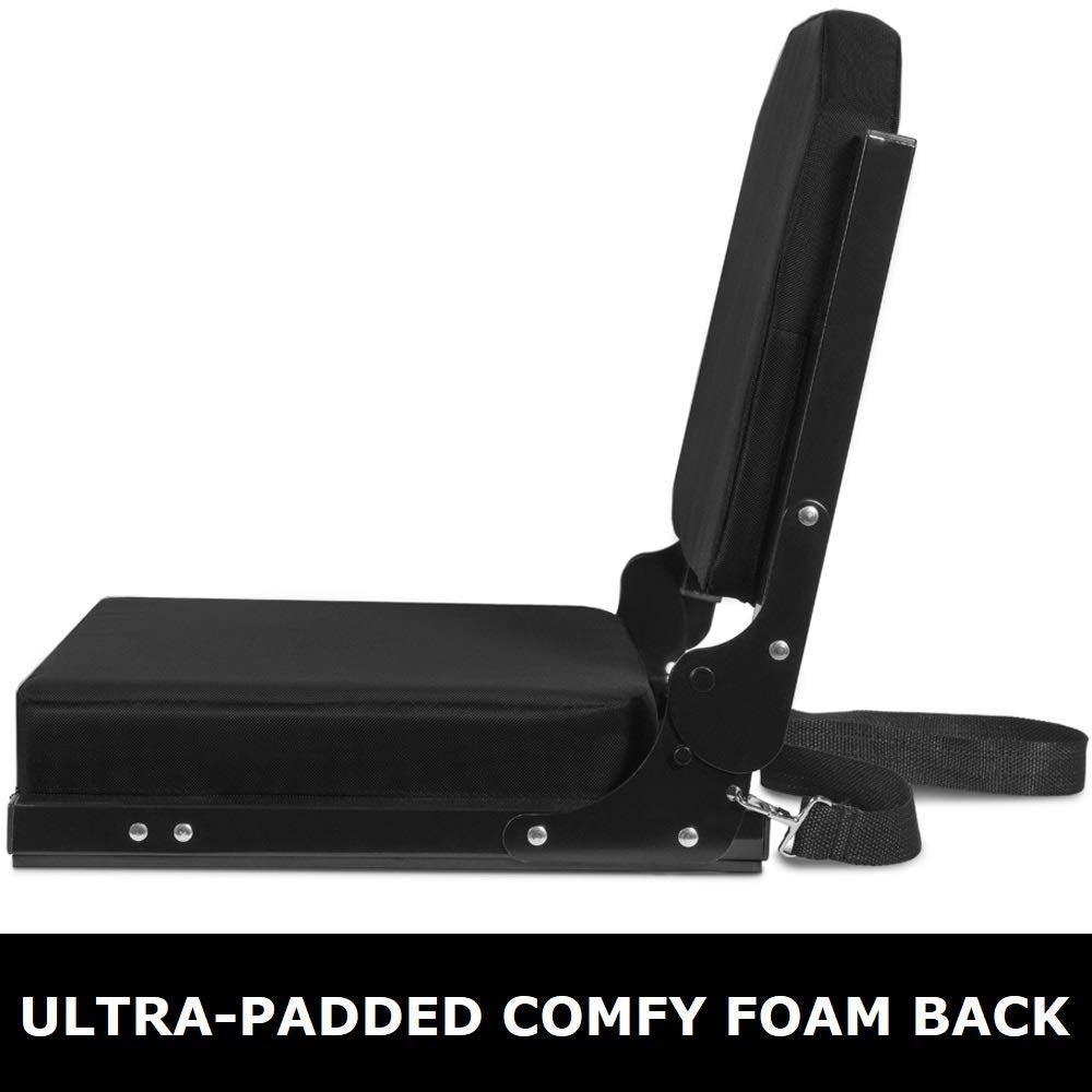 Black Portable Stadium Seats with Back Support Q61571
