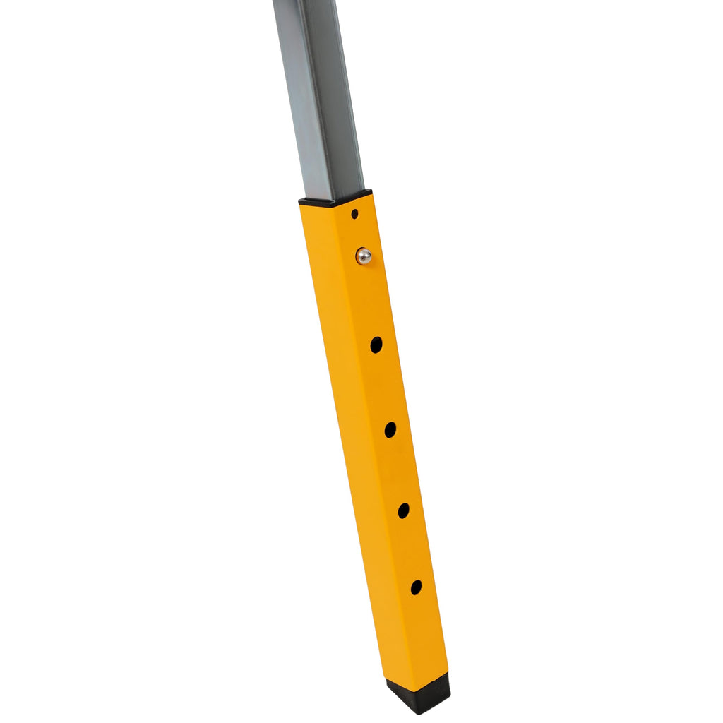 Heavy Duty Folding Saw Horses 2 Pack 1000lb Capacity Adjustable Height Metal Yellow Steel N338