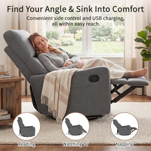 Manual Swivel Rocker Recliner Chair E5797