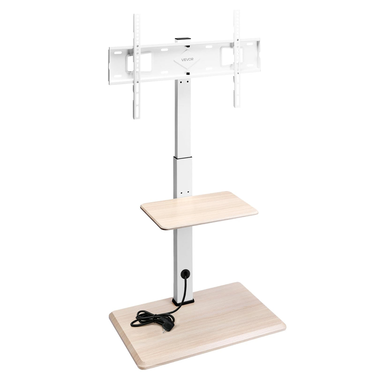 Rolling TV Stand for 32-70 Inch Screens, Height Adjustable with Tray Z500
