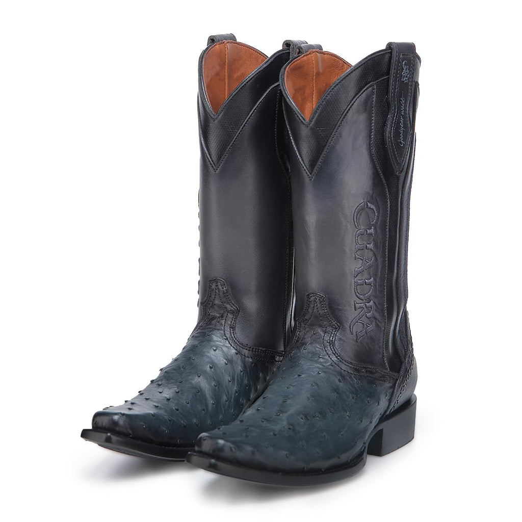 Ostrich Leather Western Boots N3684
