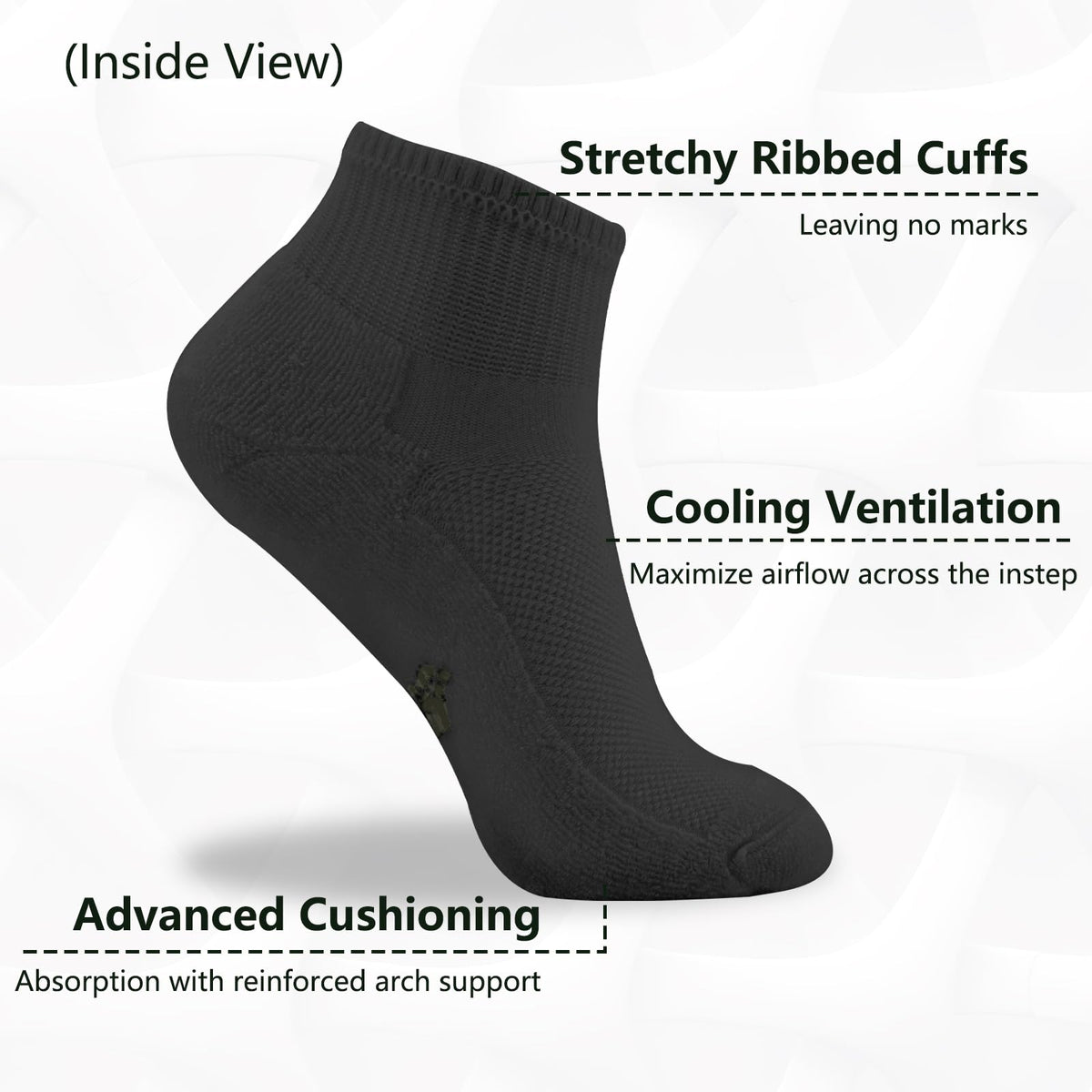 Bamboo Viscose Ankle Socks 6 Pairs I2515