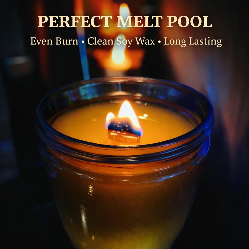 Leather & Whiskey Scented 16 oz Soy Wax Candle E78893