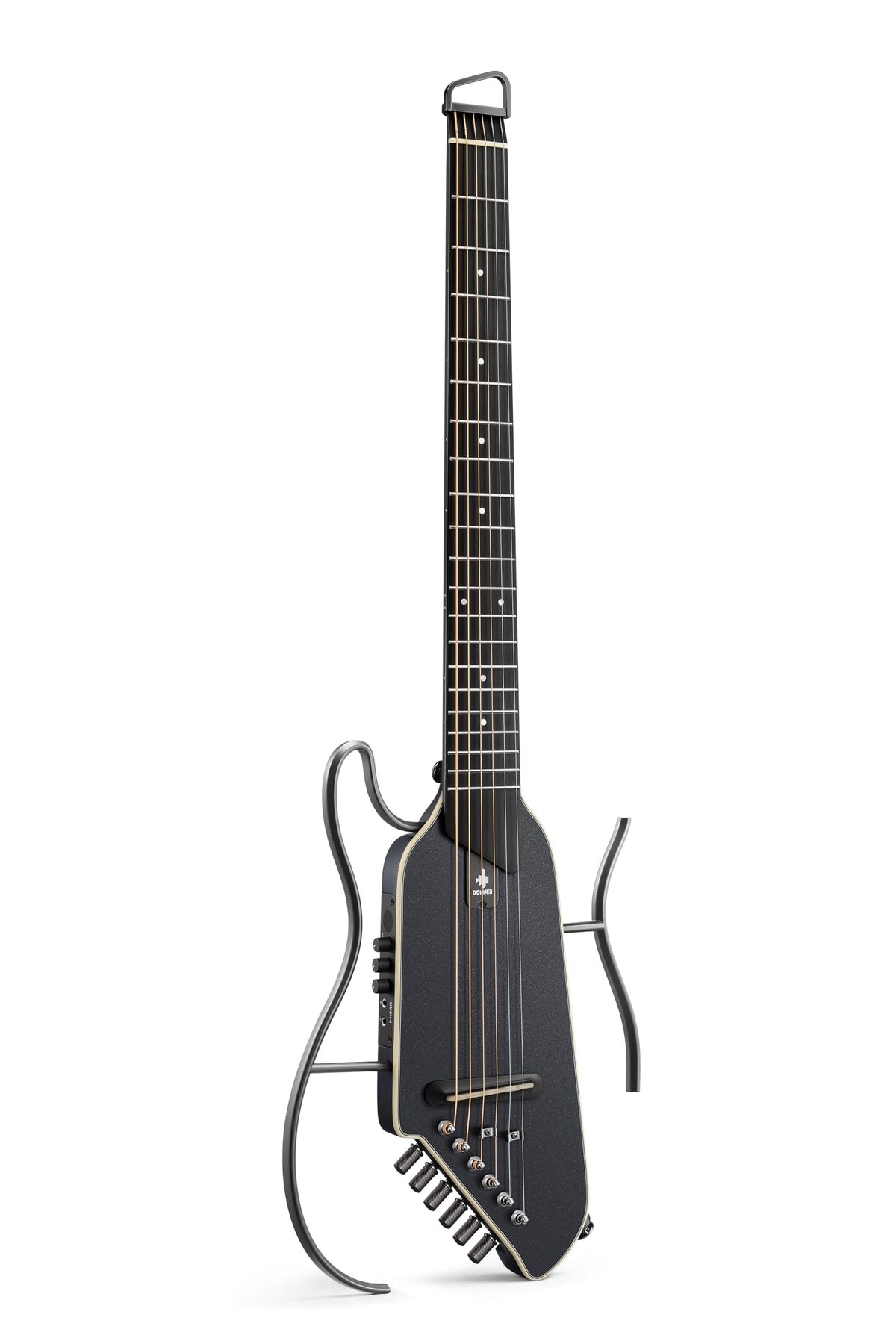 Black Acoustic Electric Travel Guitar E765