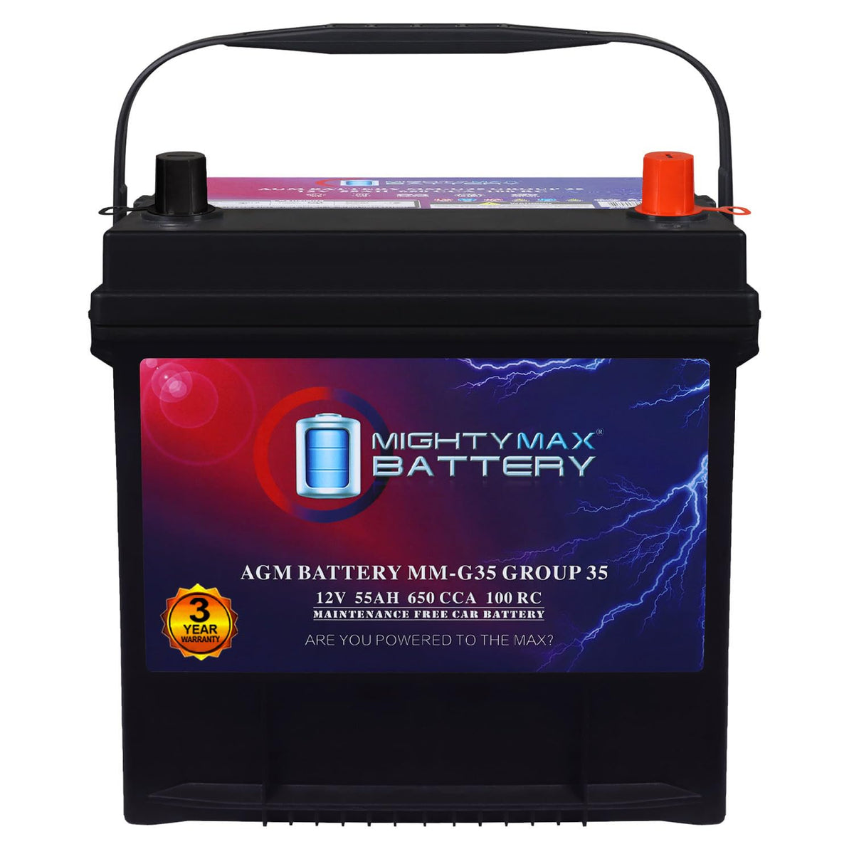 12V 55Ah AGM Replacement Battery Z8724
