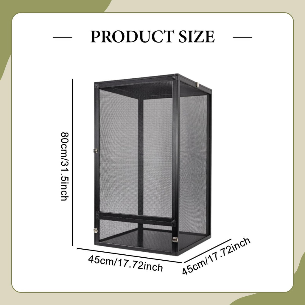 Aluminum Reptile Terrarium with Screen 45x45x80cm H673