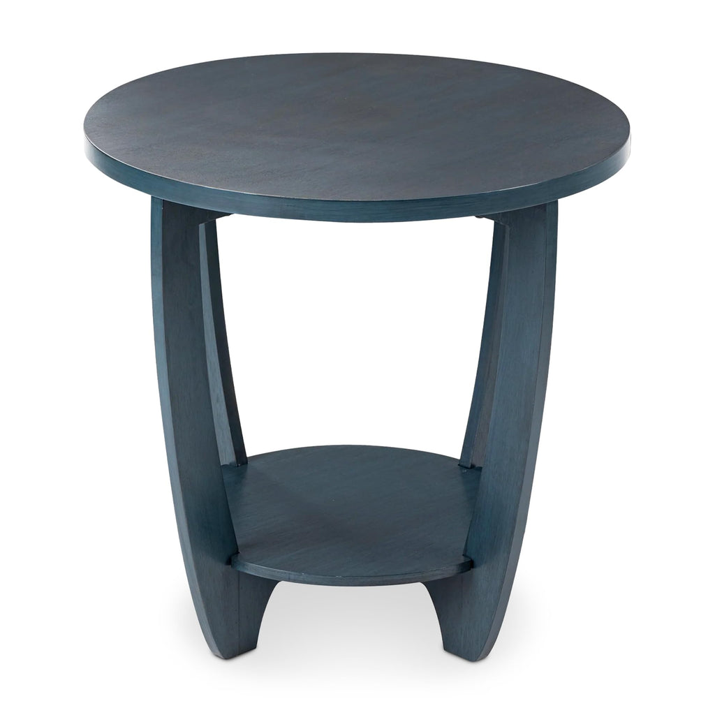 Round End Table with Storage Shelf Q9272
