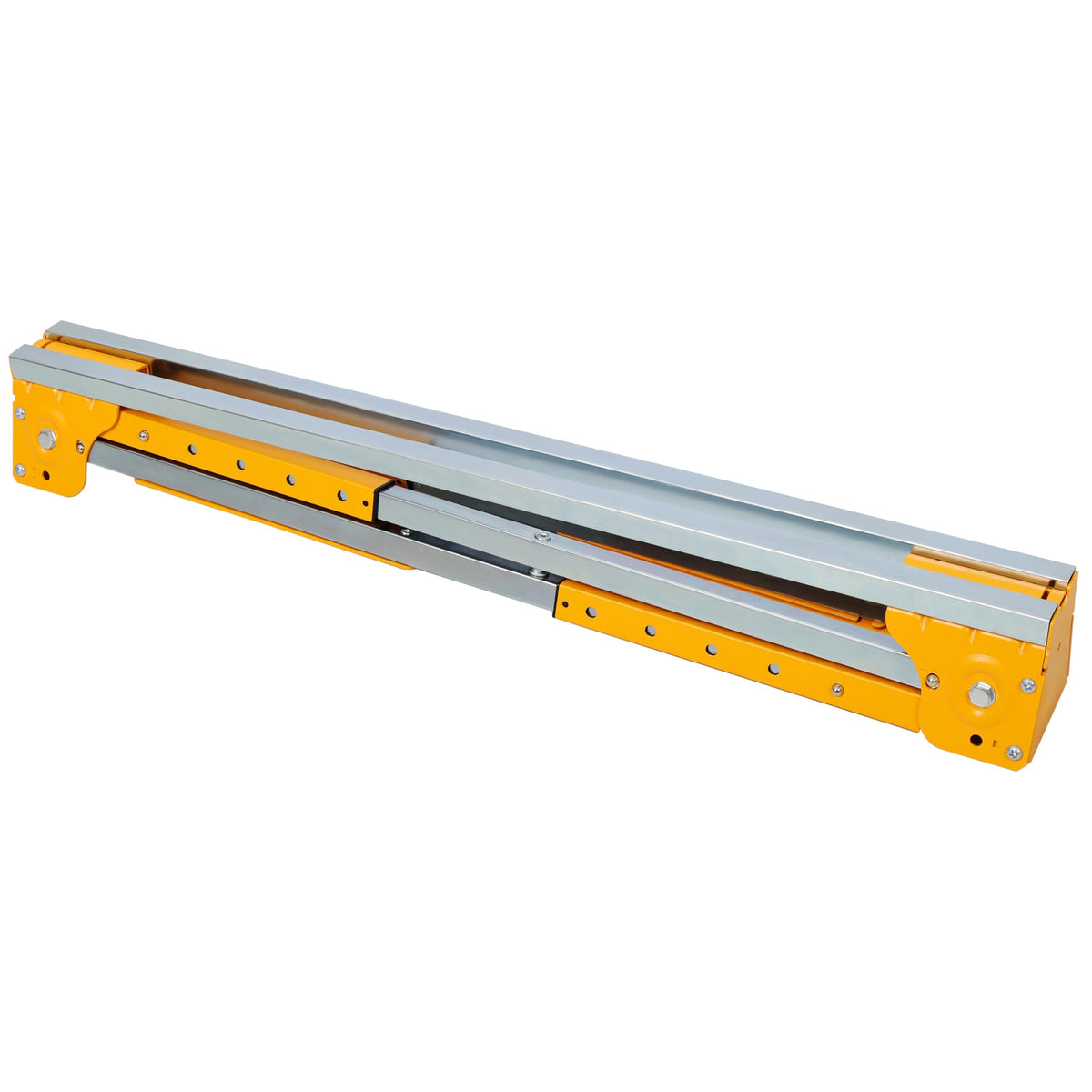 Heavy Duty Folding Saw Horses 2 Pack 1000lb Capacity Adjustable Height Metal Yellow Steel N338