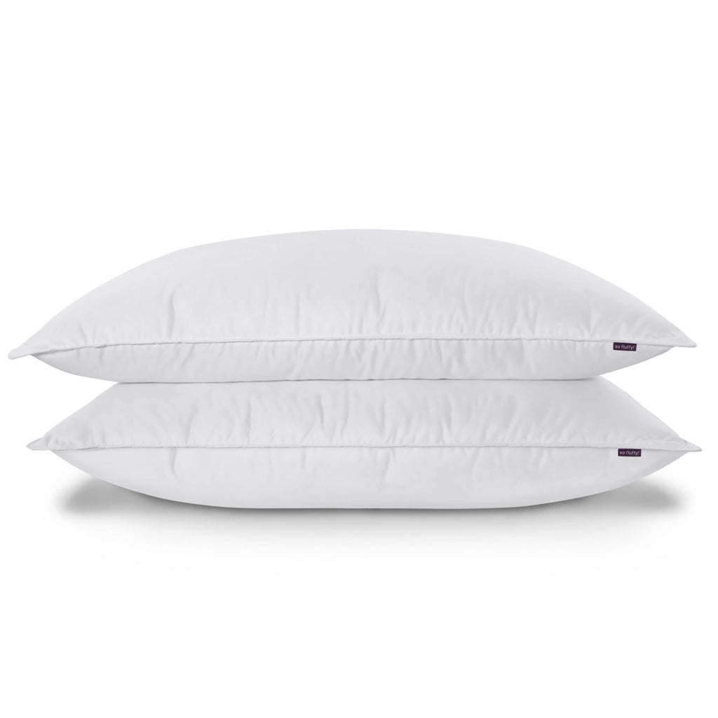 King Size Set of 2 Down Alternative Bed Pillows U350315