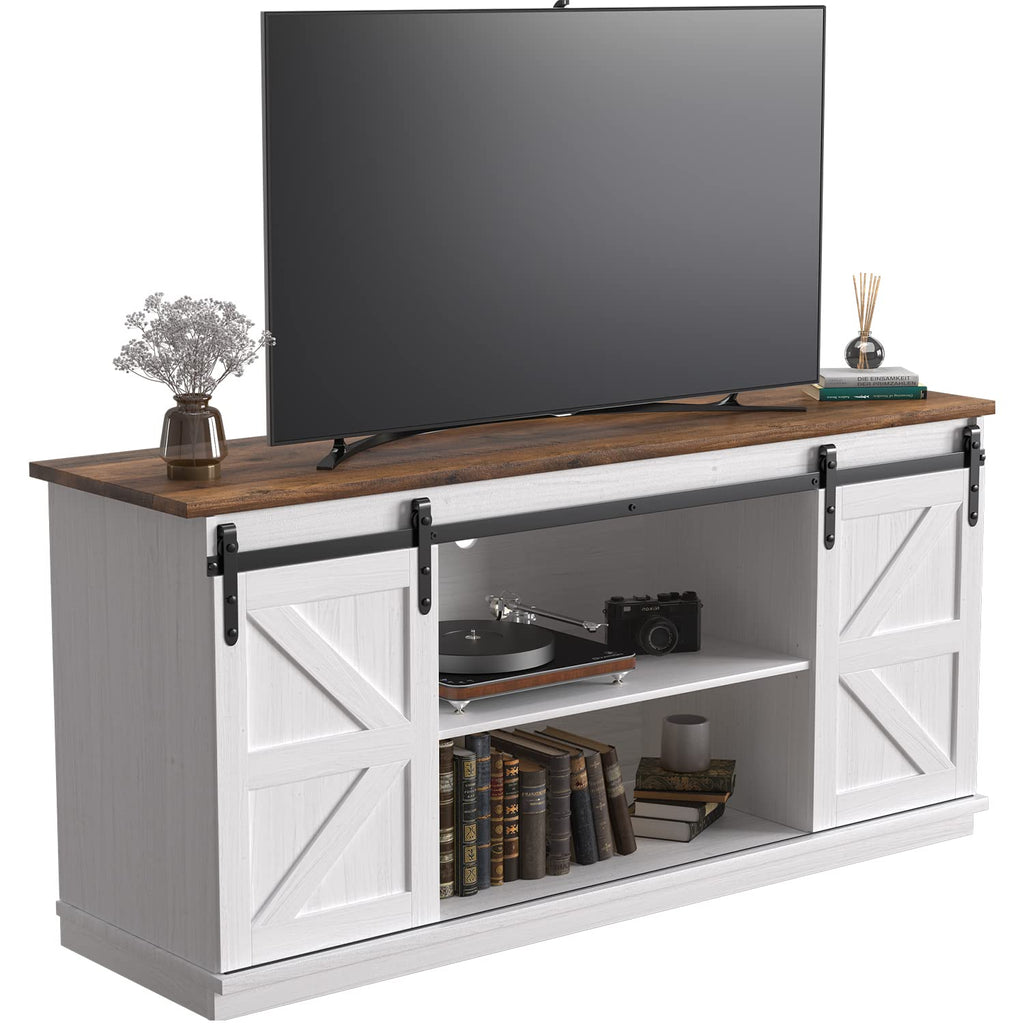 Bright White TV Stand for 65 Inch TV Q2117