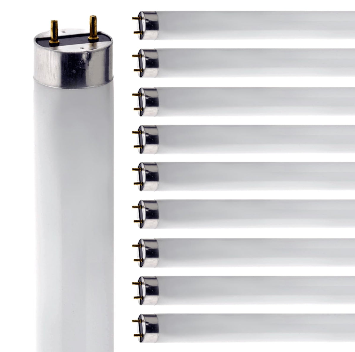 24 Inch T8 Fluorescent Tube Light Bulb 17W 2700K Warm White G13 Bi-Pin Base Pack of 10 U112