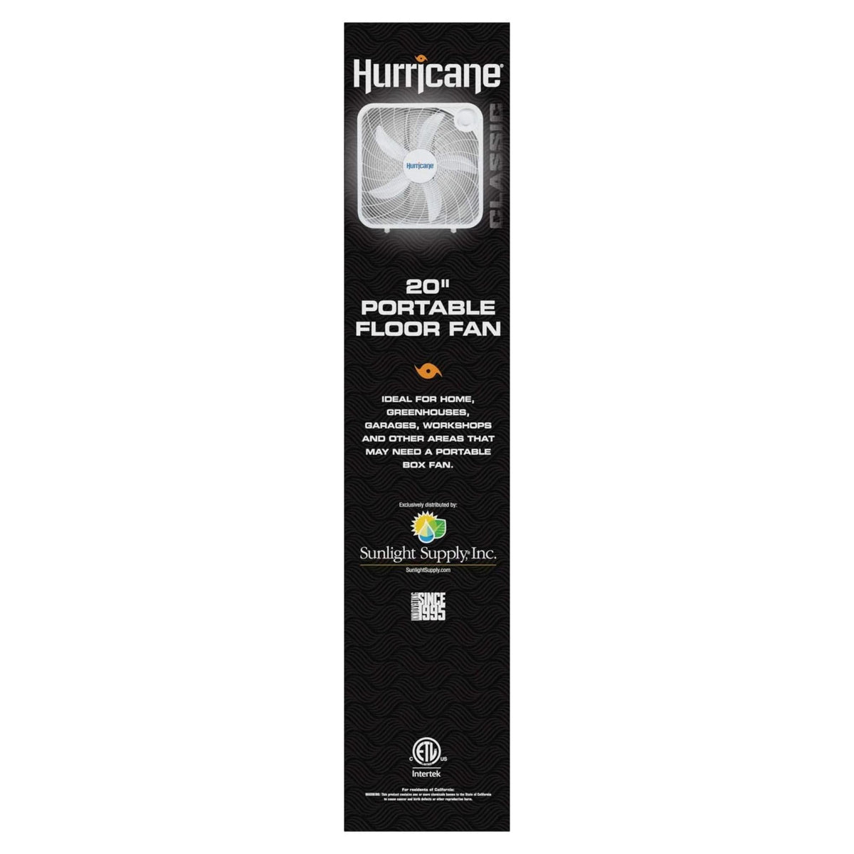 Black 3 Speed 20in Floor Box Fan H719