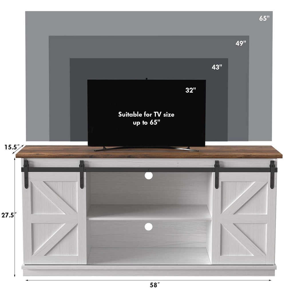 Bright White TV Stand for 65 Inch TV Q2117
