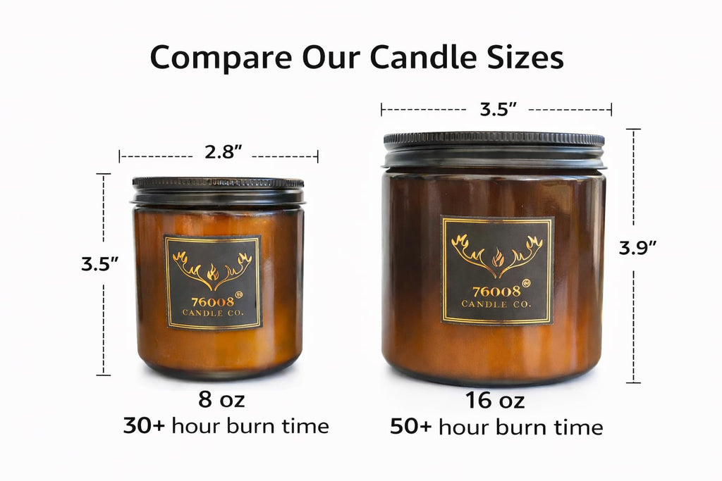 Leather & Whiskey Scented 16 oz Soy Wax Candle E78893