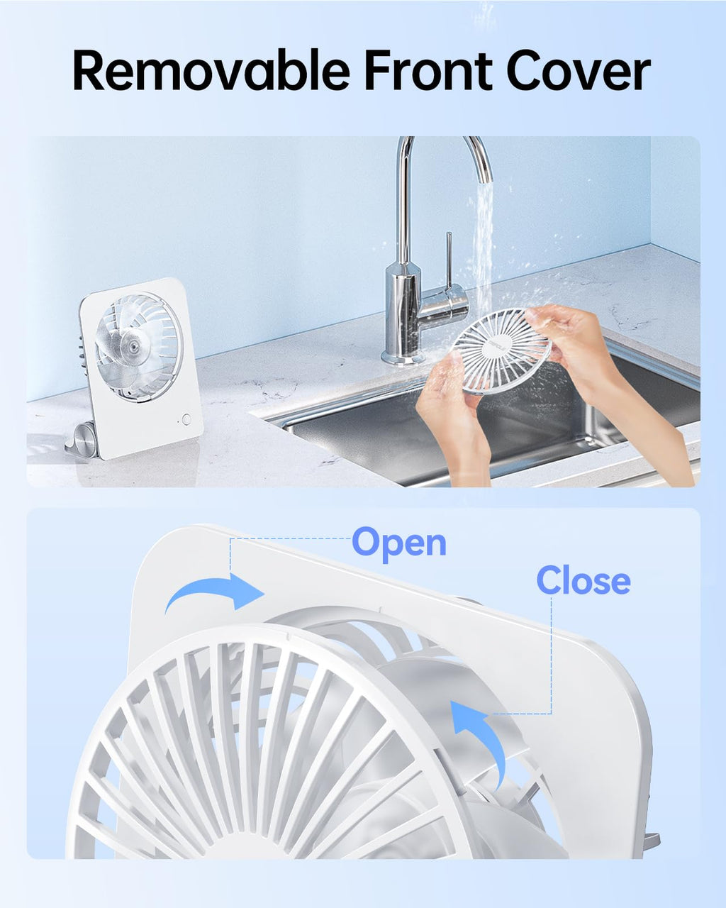 Small Portable Desk Fan 2000 mAh Rechargeable Battery 4.5 Inch M51552
