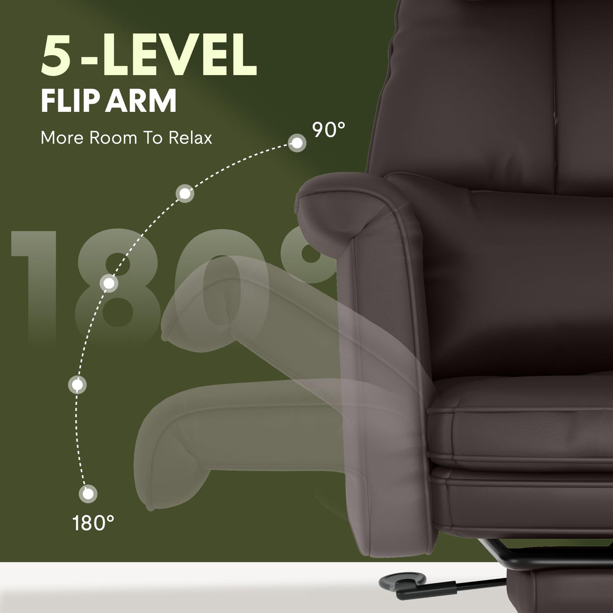 Oversized Brown Convertible Office Chair F958180