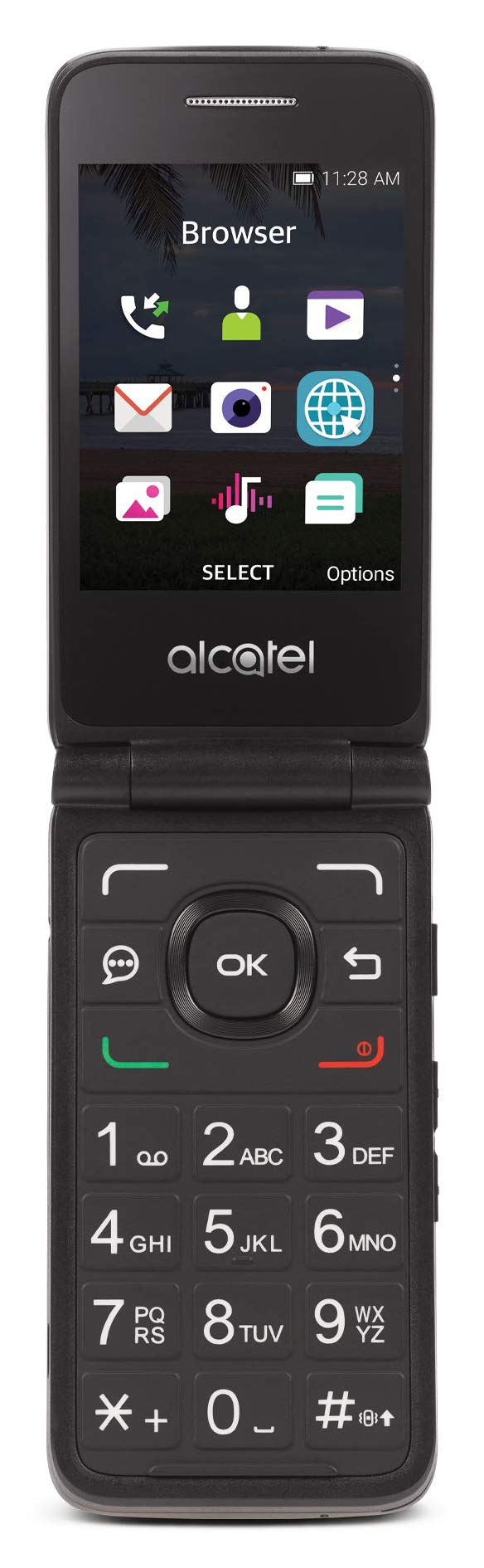 Black 4G Prepaid Flip Phone B972554