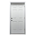 Primed Left Hand Outswing 6-Panel Steel Prehung Door 36"x80" Y32759