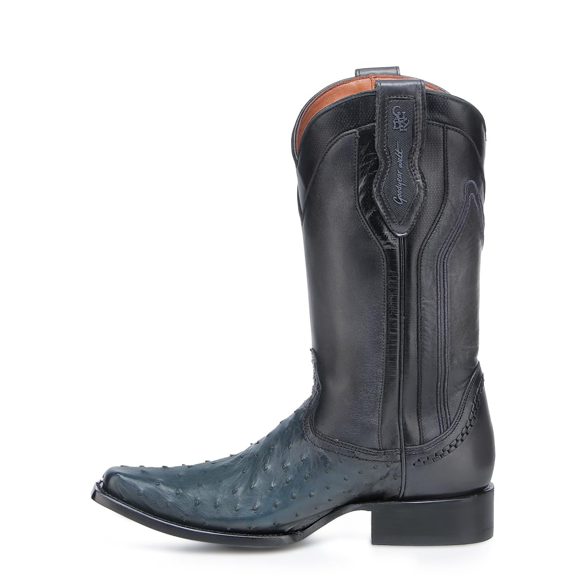Ostrich Leather Western Boots N3684