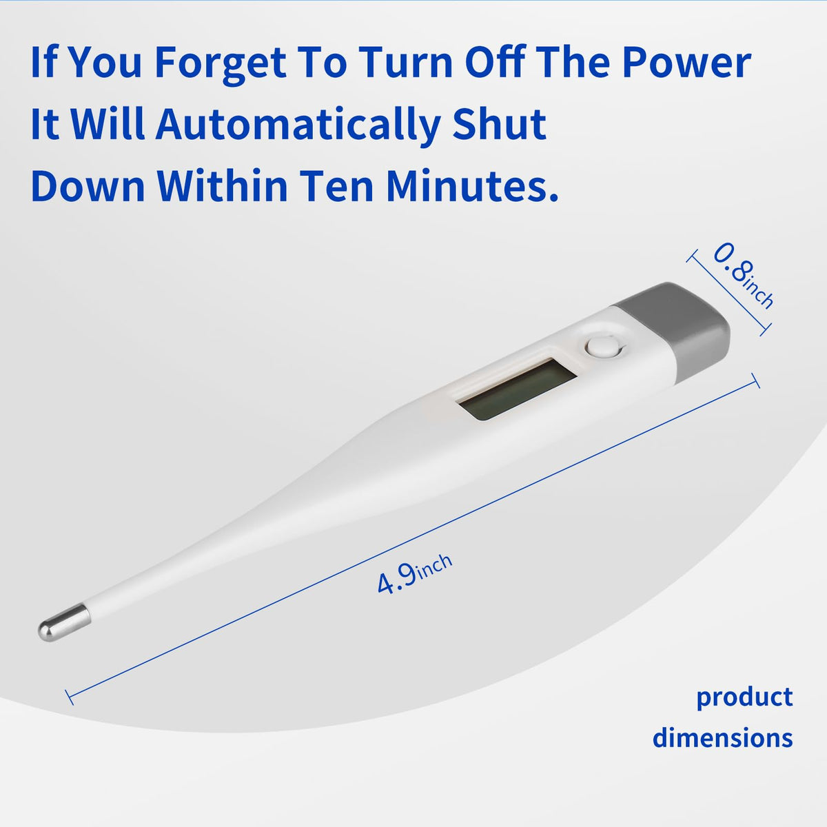 Digital Thermometer LCD Display Grey F807