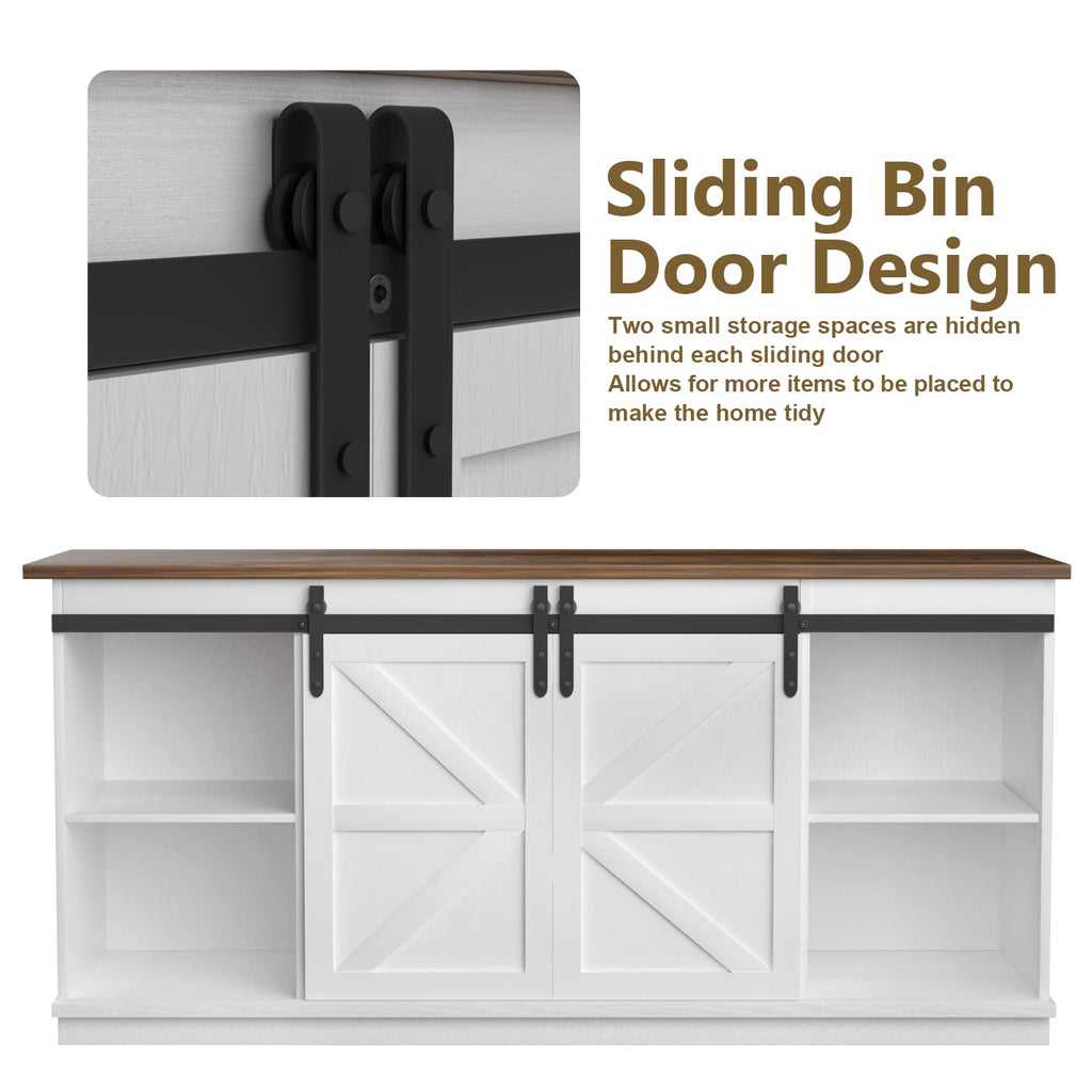 Bright White TV Stand for 65 Inch TV Q2117