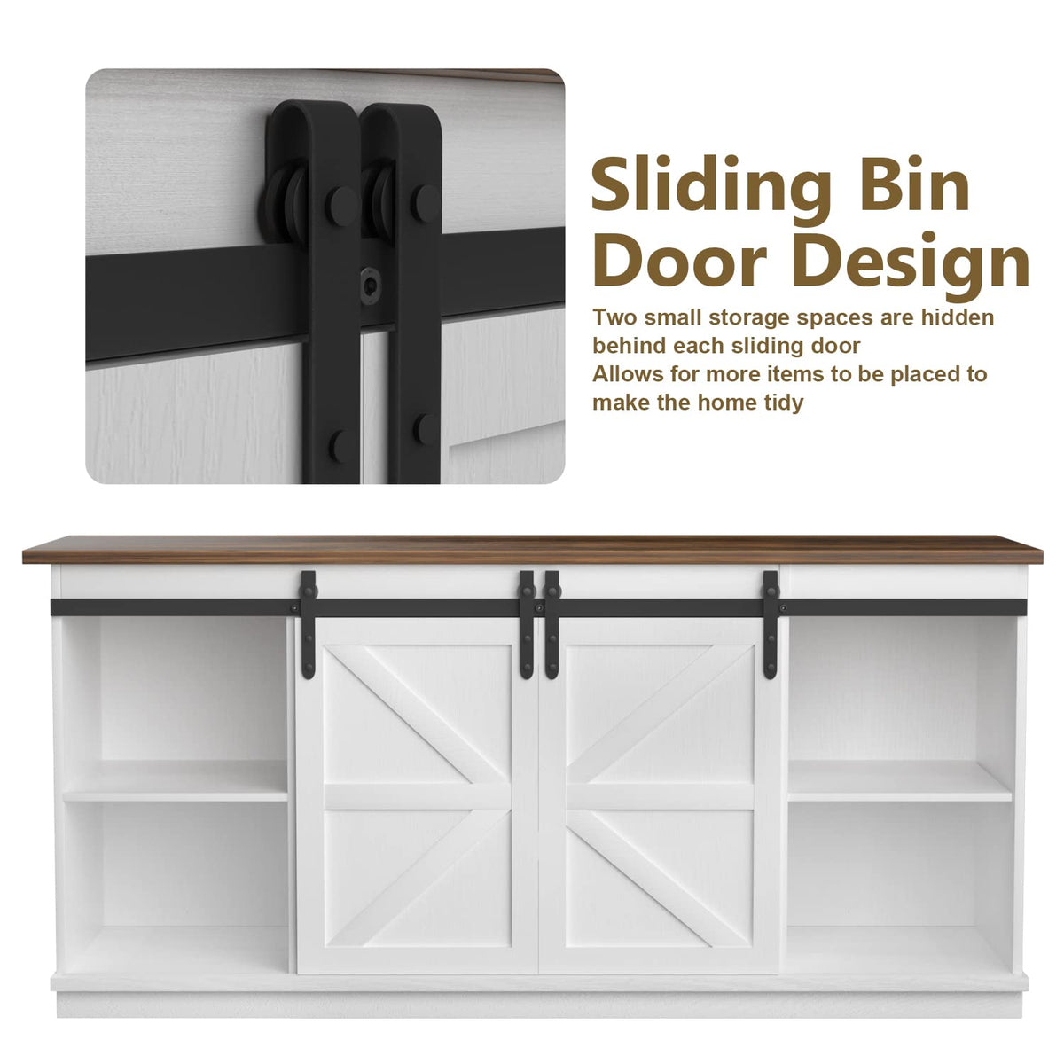 Bright White TV Stand for 65 Inch TV Q2117