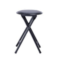 18-Inch Folding Stool with Padded Seat, Black (1 Pack) I7972