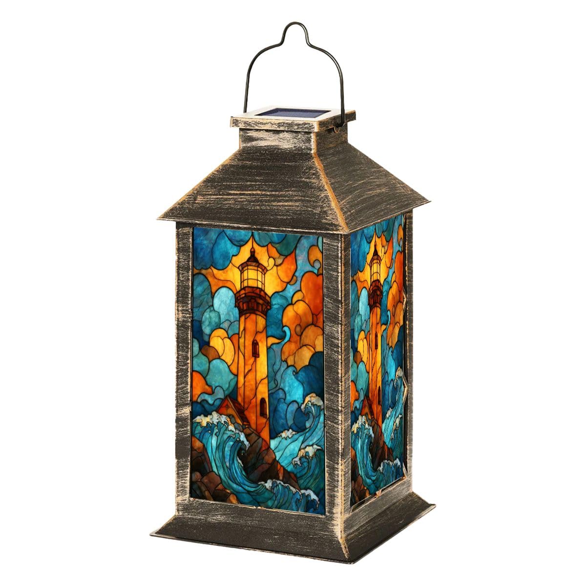 Solar Powered Outdoor Waterproof Hanging Lantern D283