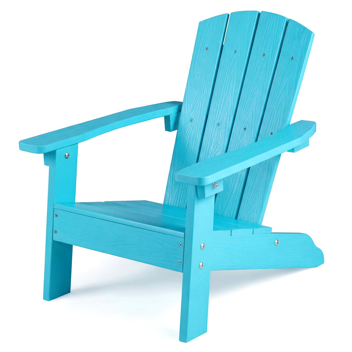 Kids Adirondack Chair, Plastic Toddler Lawn Chair, All-Weather Outdoor Chairs, Turquoise Z5667