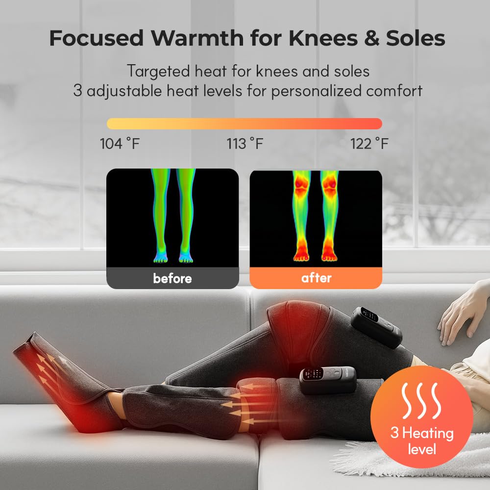 Cordless Full Leg Massager with Knee & Sole Heat K514
