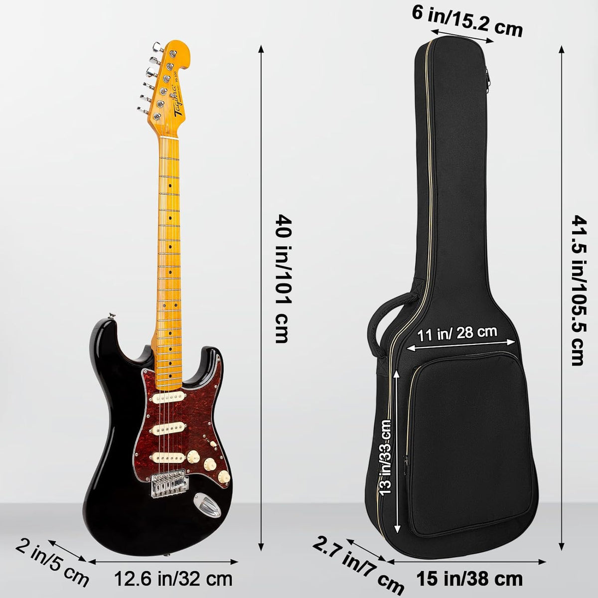 39 40 41 Inch Electric Guitar Bag Black U158