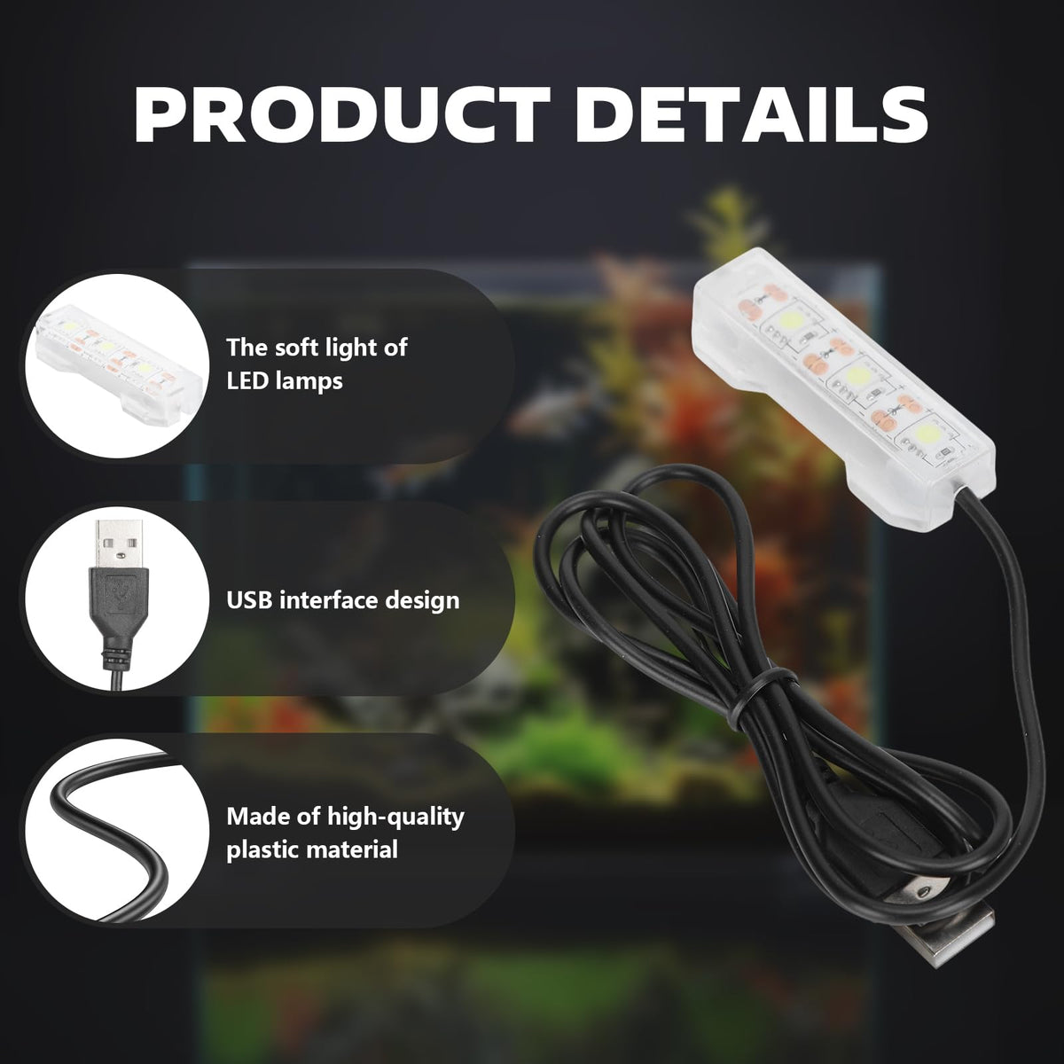 5V 0.6W USB Mini LED Aquarium Plant Light H68529