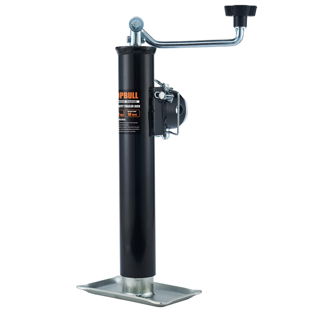 5000 lb Weld-on 10" Lift Trailer Jack with Footplate Q860