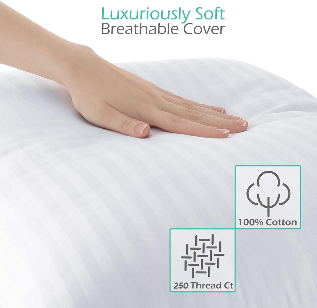Queen Size Cotton Down Alternative Pillows Set of 2 N524