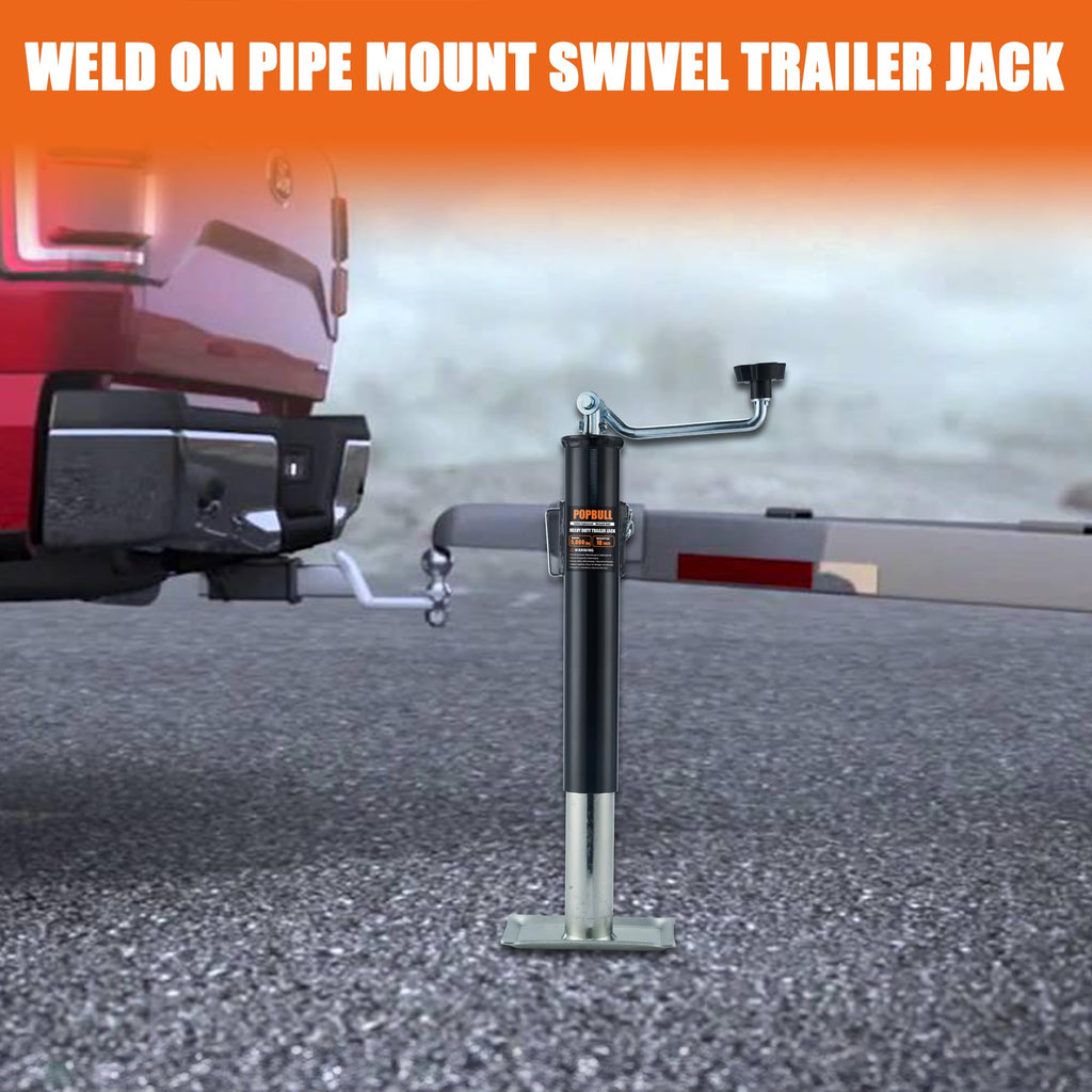 5000 lb Weld-on 10" Lift Trailer Jack with Footplate Q860