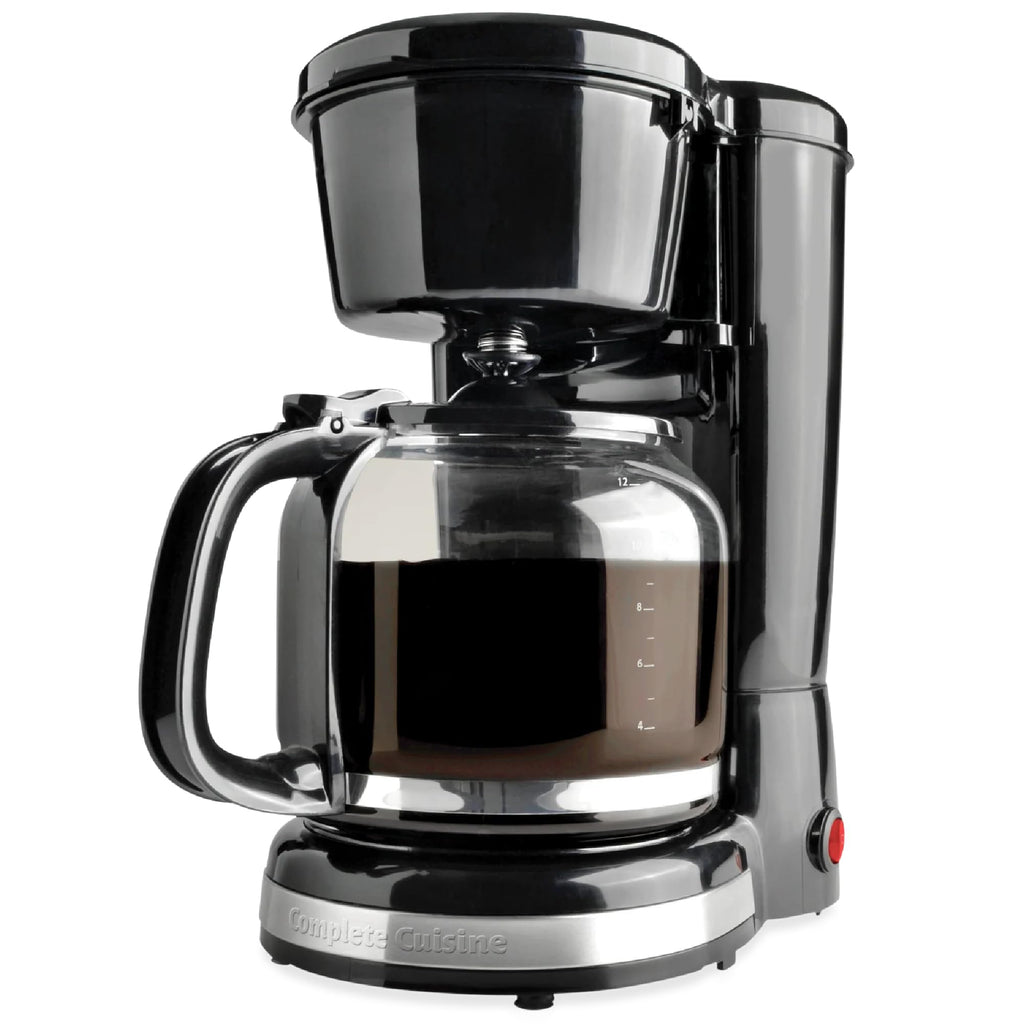 12-Cup Stainless-Steel Coffee Maker with Glass Carafe V283557