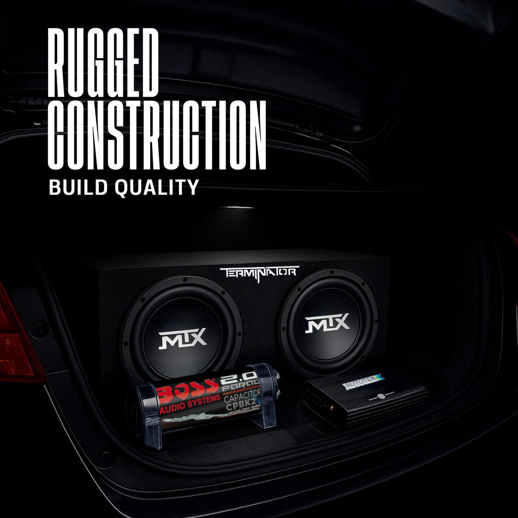 Dual 12" Subwoofer Box, Mono Amp, & Wiring Kit X666374