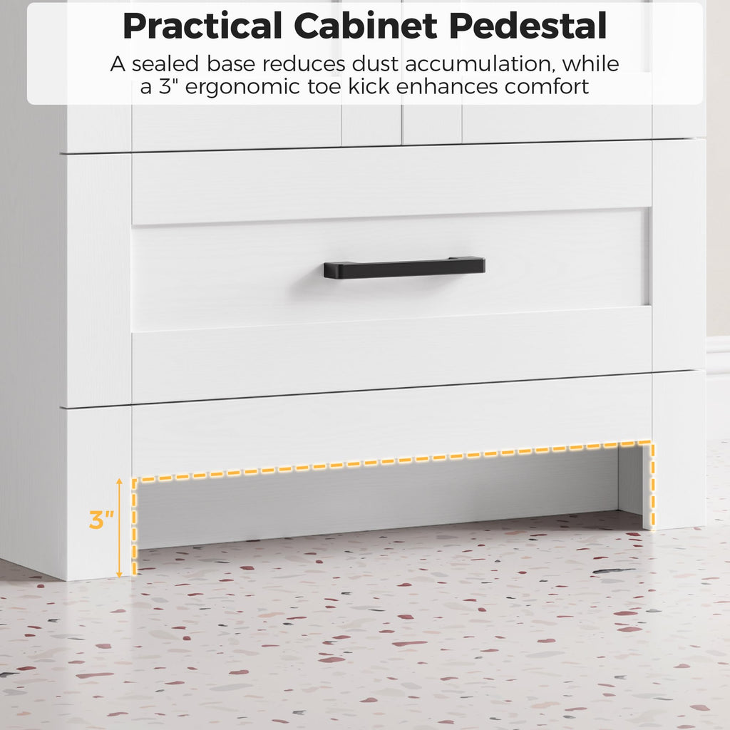 24" White Bathroom Vanity with Sink V433