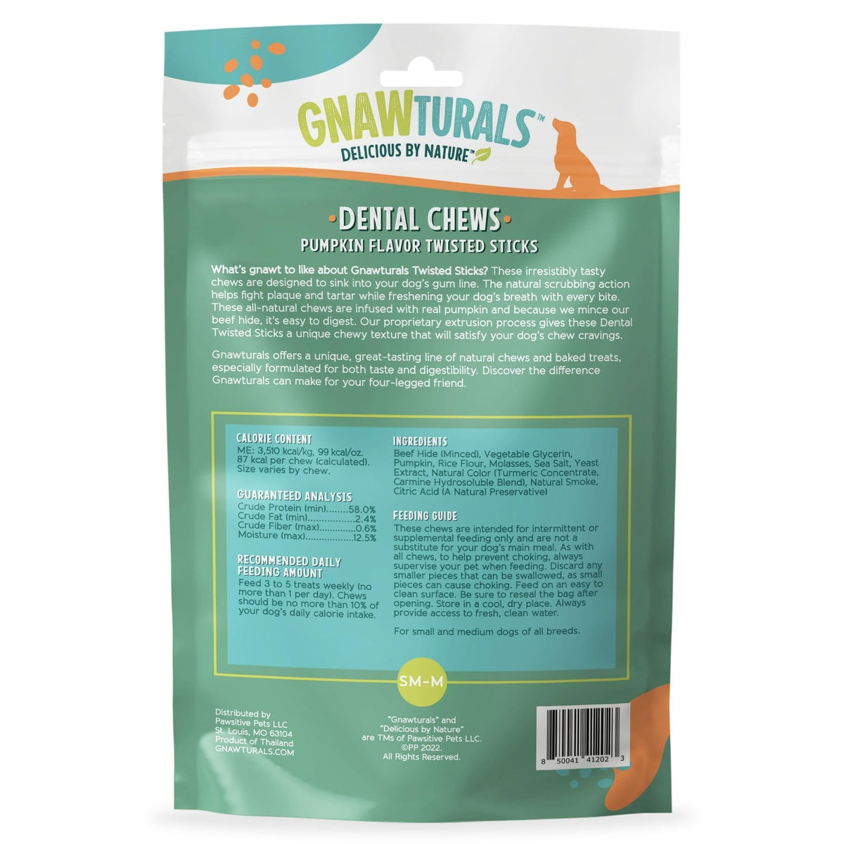 Twisted Sticks Dental Chews for Dogs (5 Sticks, Pumpkin) S747150