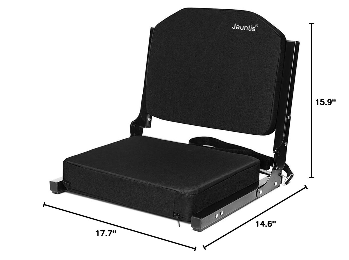 Black Portable Stadium Seats with Back Support Q61571