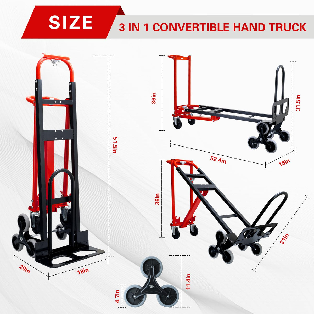 Stair Climbing Dolly Cart with Wheels P5603
