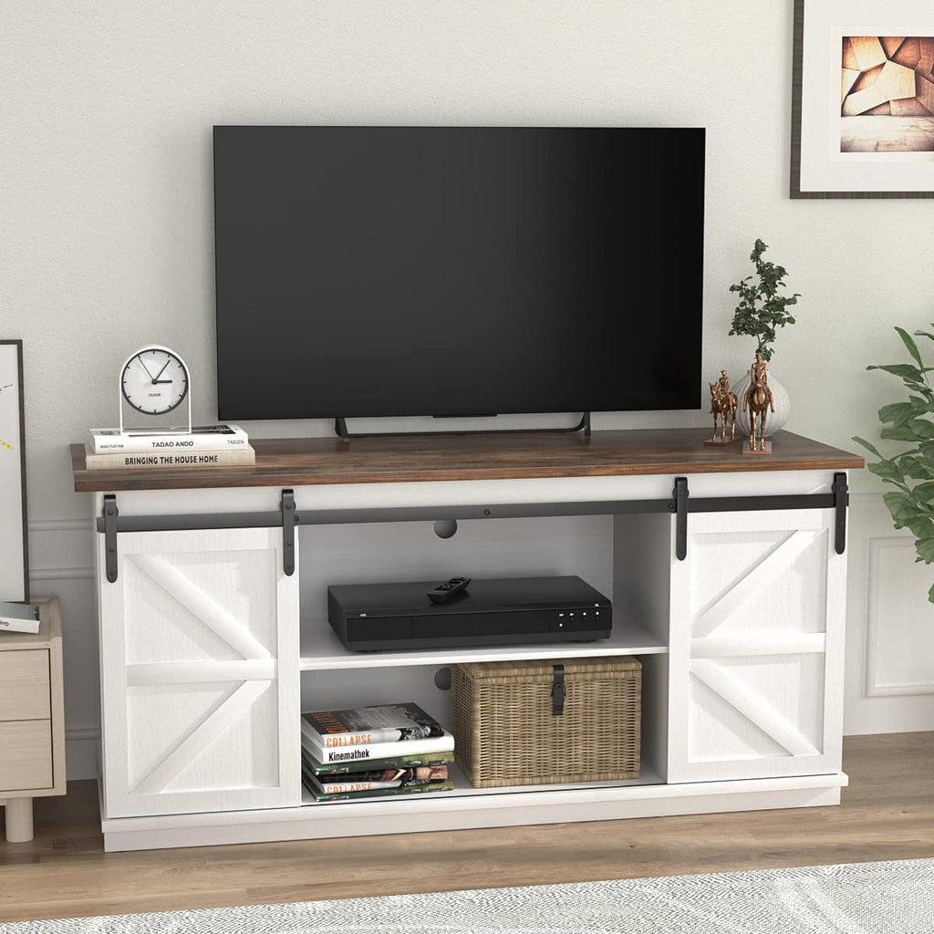 Bright White TV Stand for 65 Inch TV Q2117