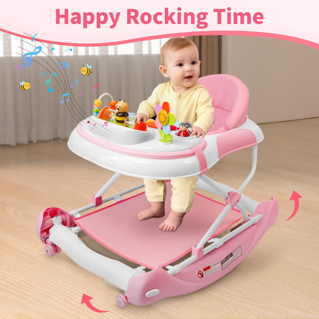 5 in 1 Foldable Baby Walker with Wheels and Bouncer N13050