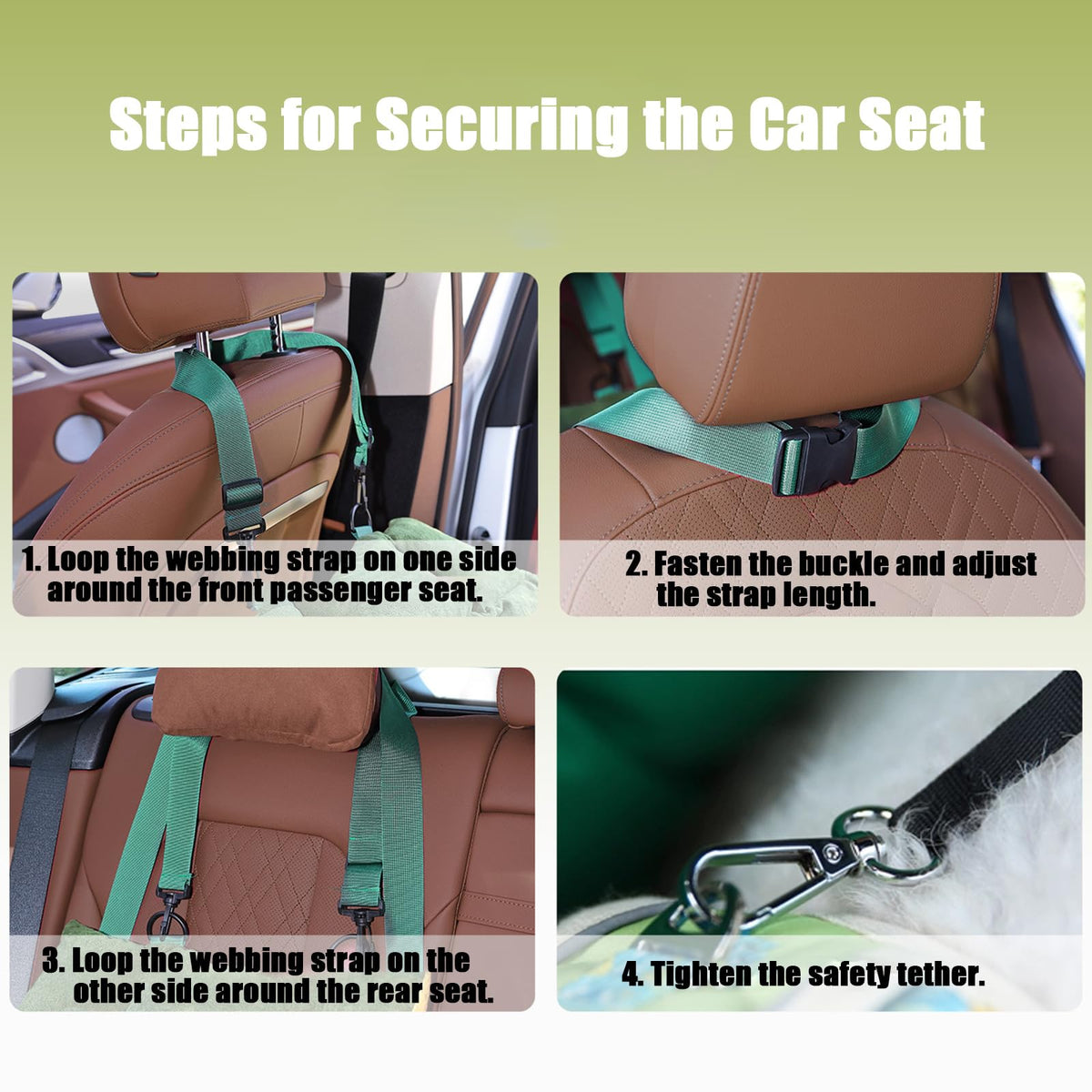 2-in-1 Elevated Dog Car Seat E641498