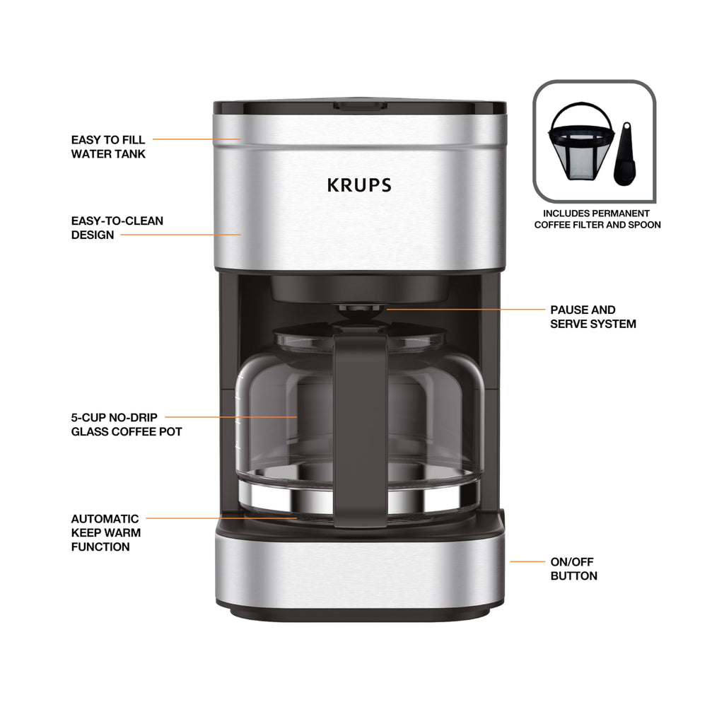 5 Cup Stainless Steel Coffee Maker X8545